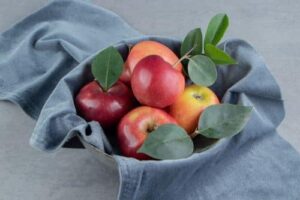 small-bundle-apples-wrapped-piece-cloth-marble