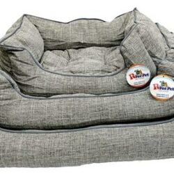 מיטה נעימה לכלב - בצבע אפור כפרי