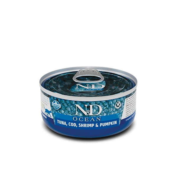 ND אושן לחתול טונה קוד ושרימפס ND אושן לחתול טונה קוד ושרימפס