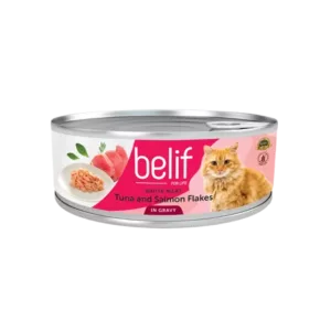 Belif מעדן טונה ופתיתי סלמון ברוטב 80 גרם לחתול