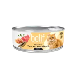 Belif מעדן טונה ופתיתי בוניטו בג׳לי 80 גרם לחתול