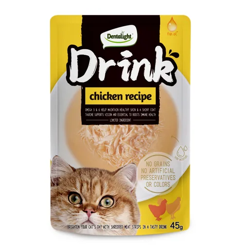 מרק עוף לחתול Drink 45 גרם מרק עוף לחתול Drink 45 גרם