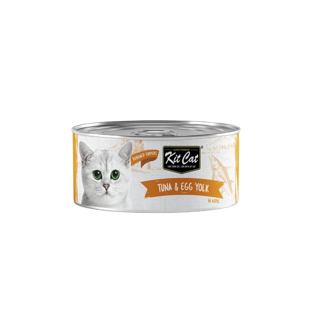 קיט קט שימור לחתול טונה וחלמון ביצה 80 גרם קיט קט שימור לחתול טונה וחלמון ביצה 80 גרם