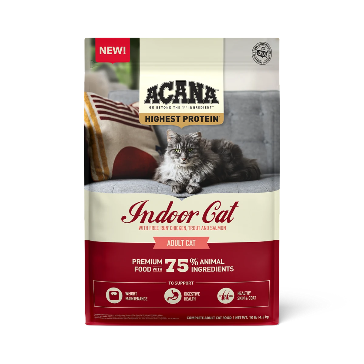 acana-highest-protein-indoor-cat-18 אקאנה הייסט פרוטאין אינדור לחתול 1.8 ק"ג Acana