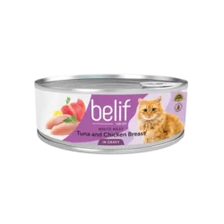 Belif מעדן טונה וחזה עוף ברוטב 80 גרם לחתול