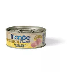 פחית מונג נאטורל חזה עוף לחתול בוגר 80 גרם Monge