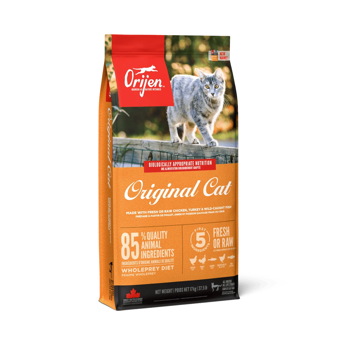 orijen-original-cat-17kg-85 אוריג'ן אוריגינל לחתול 17ק״ג 85%