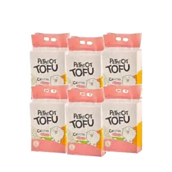 מארז 6 יחידות חול טופו אפרסק 6 ליטר PetPetCat
