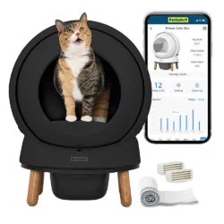 פטסייף ScoopFree SmartSpin שירותים אוטומטיים חכמים לחתול שחור PetSafe