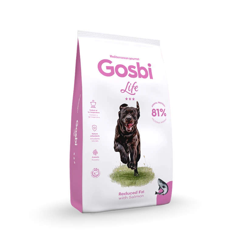 gosbi-6729-8436566807968 גוסבי לייף עם סלמון מופחת שומן 12 ק״ג