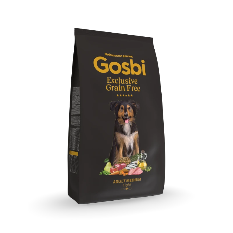 gosbi-7219-8436566803779 גוסבי אקסלוסיב לייט ללא דגנים 12 ק״ג